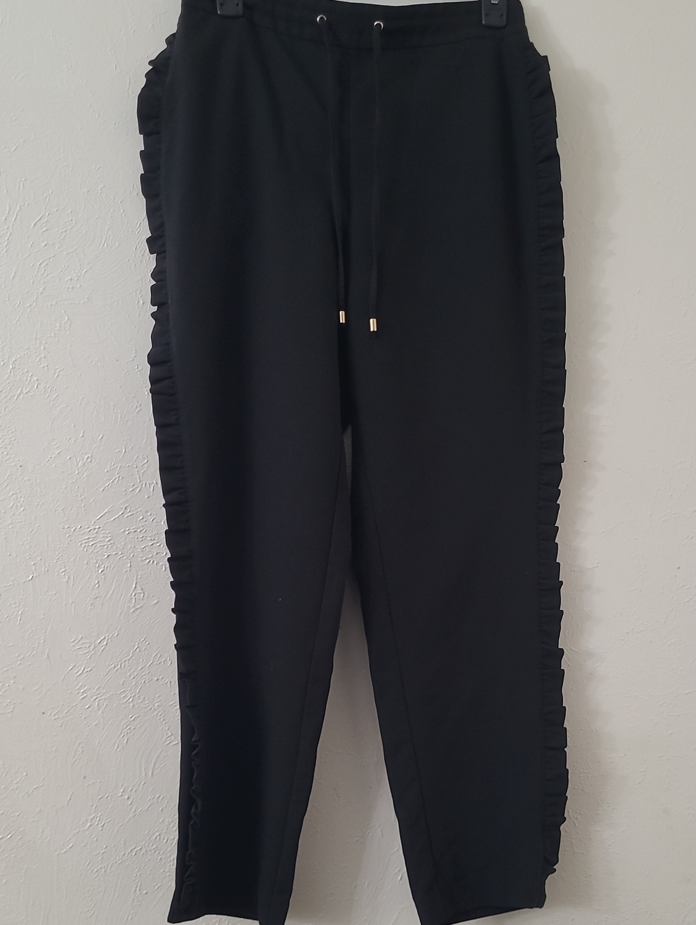 Primark Black Ruffle-Trim Pull-On Trousers